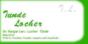 tunde locher business card
