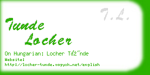 tunde locher business card